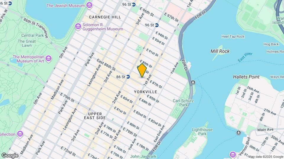 348 E 87th St Map and Location Details