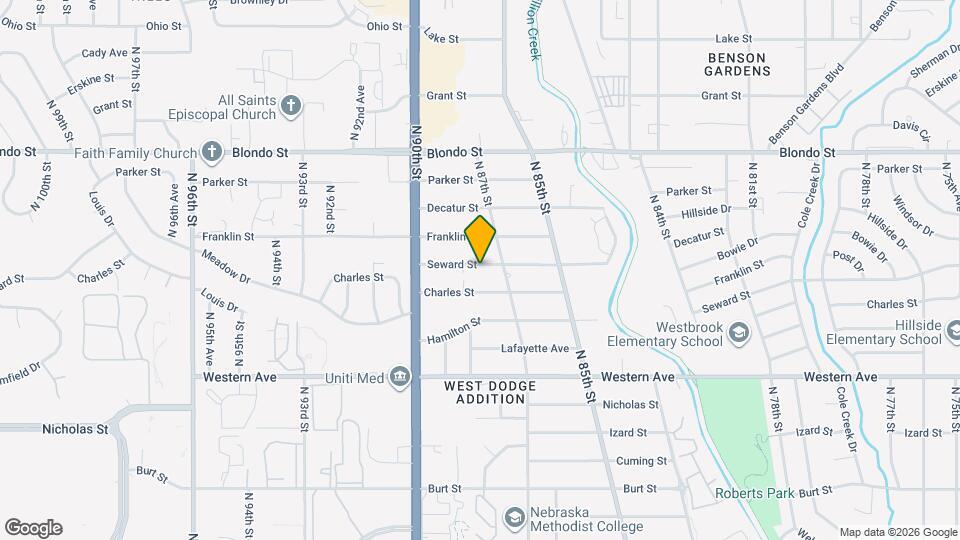 8721 Seward St Map and Location Details