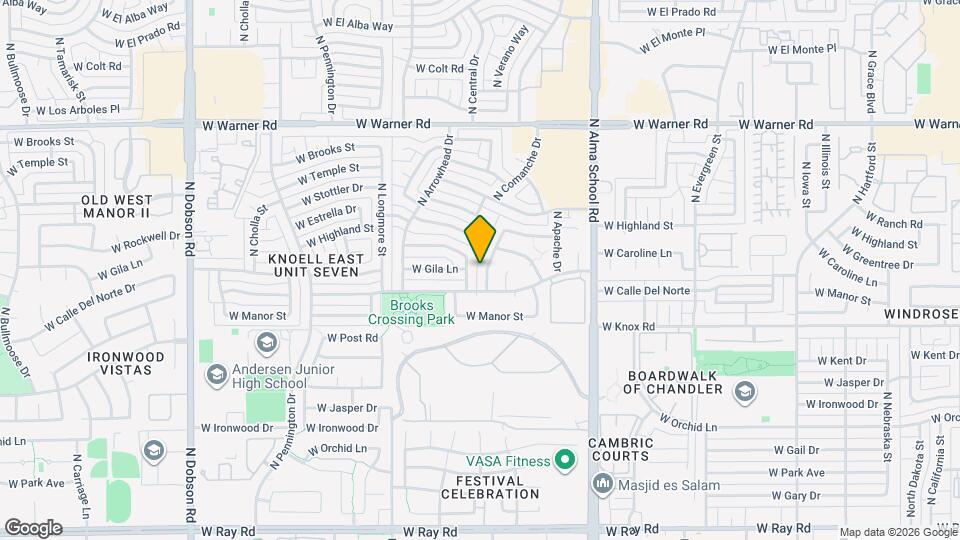 1622 N Comanche Dr Map and Location Details