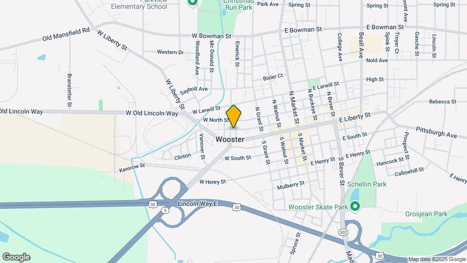 389 W Liberty St Map and Location Details