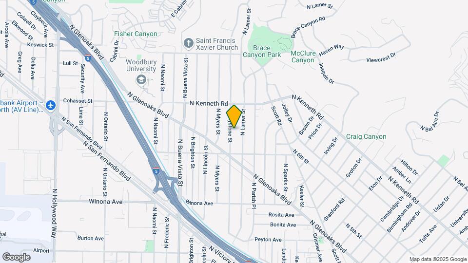 2544 N Keystone St Map and Location Details
