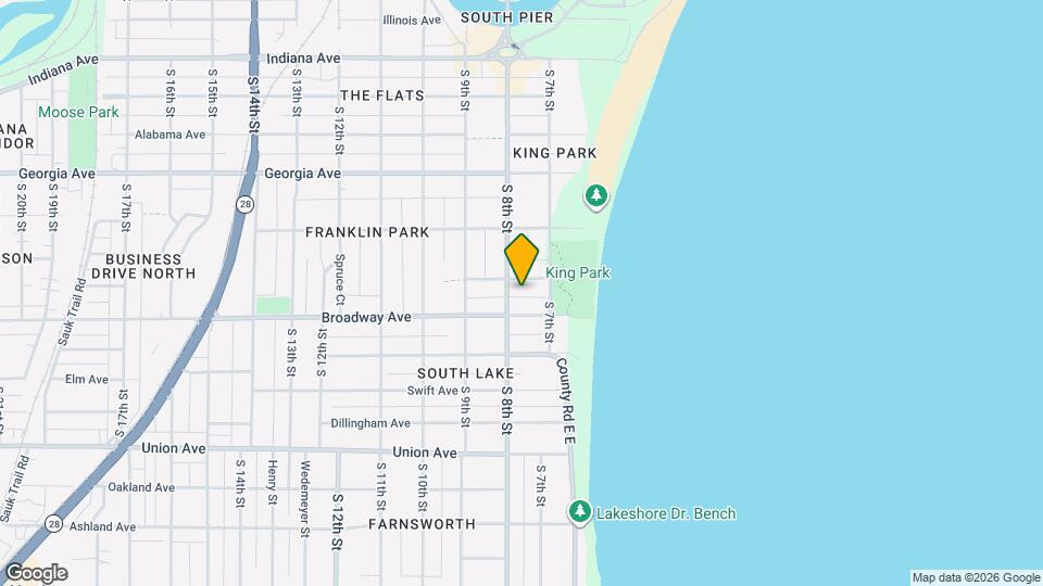1613A S 8th St, Unit Upper Map and Location Details