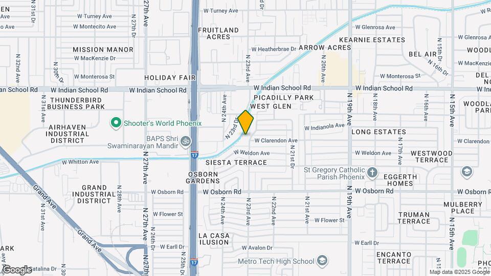 3802 N 23rd Ave Mapa y Detalles de la Ubicación