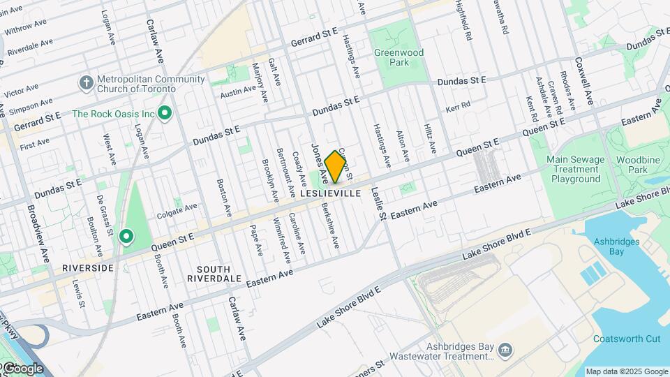 1164 Queen St E Map and Location Details