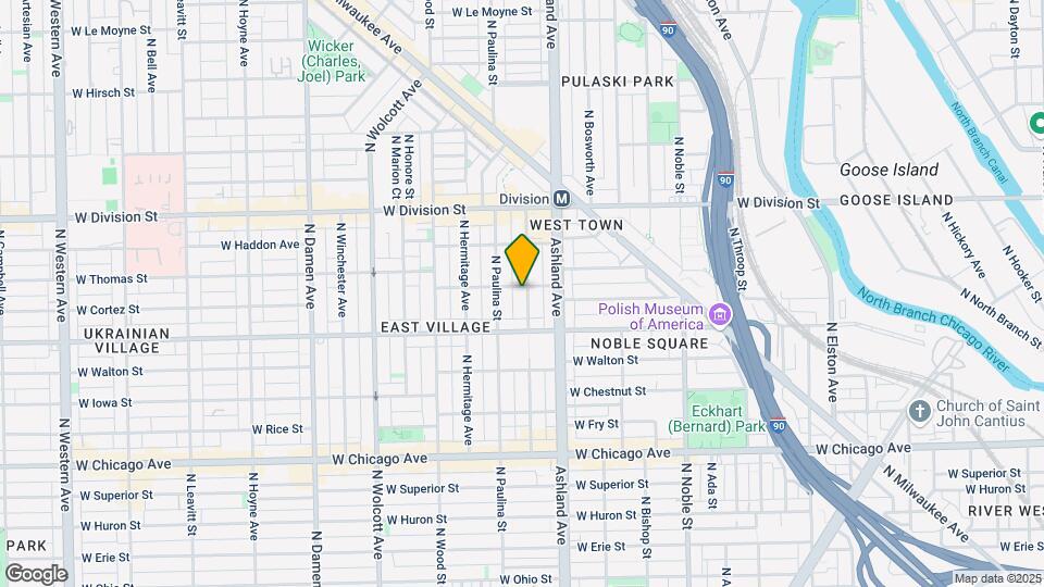 1036 N Marshfield Ave Map and Location Details