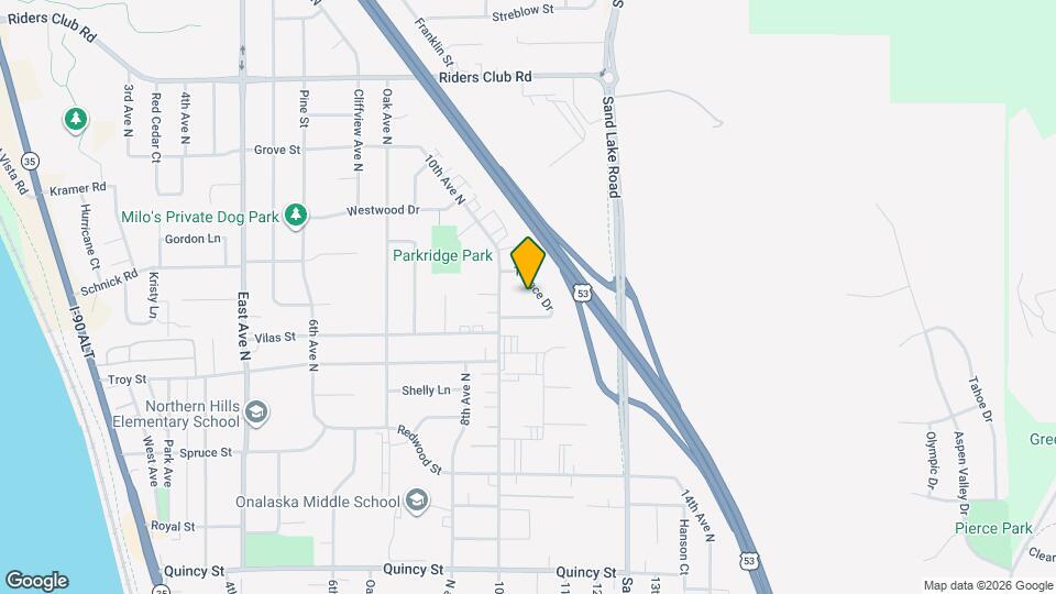 1045 Terrace Dr Map and Location Details