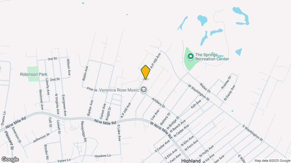 107 A P Hill Ave Mapa y Detalles de la Ubicación