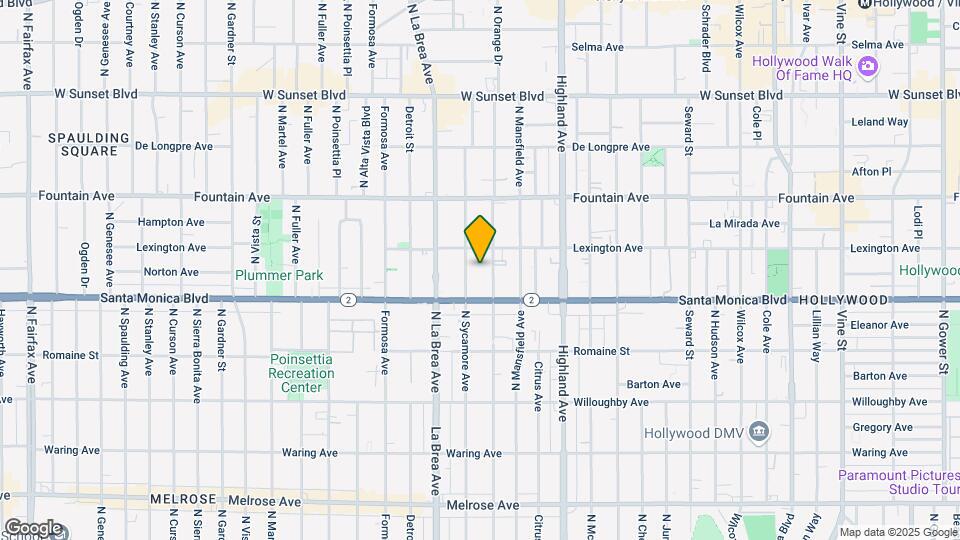1134 N Sycamore Ave Mapa y Detalles de la Ubicación