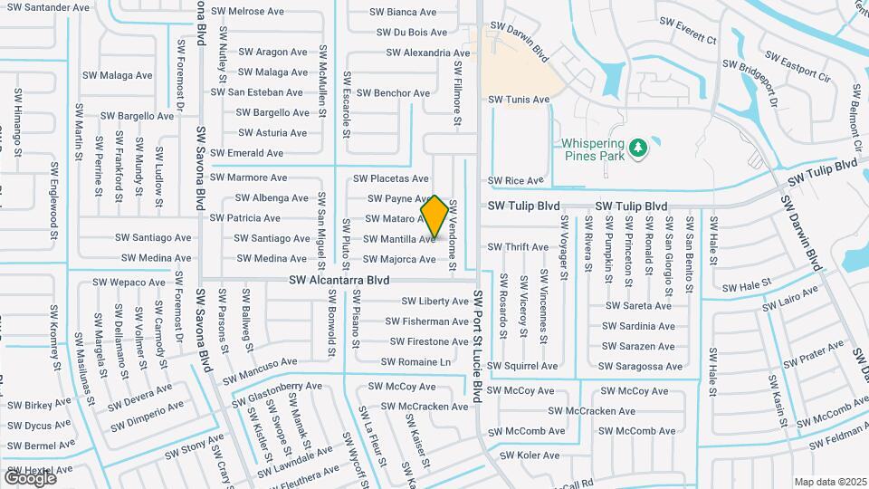 1010 SW Mantilla Ave Map and Location Details