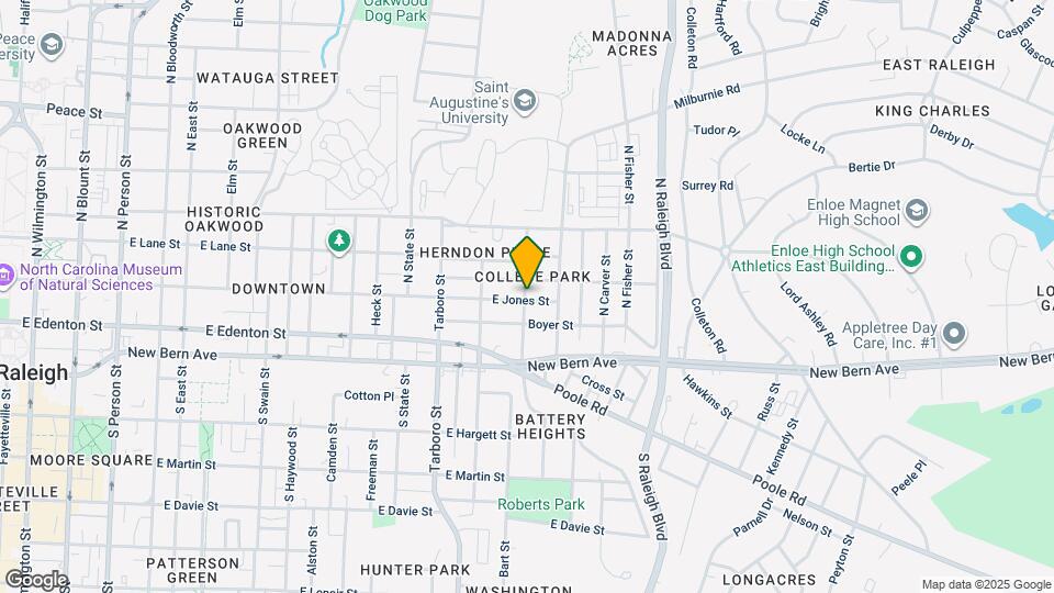 1501 E Jones St Map and Location Details