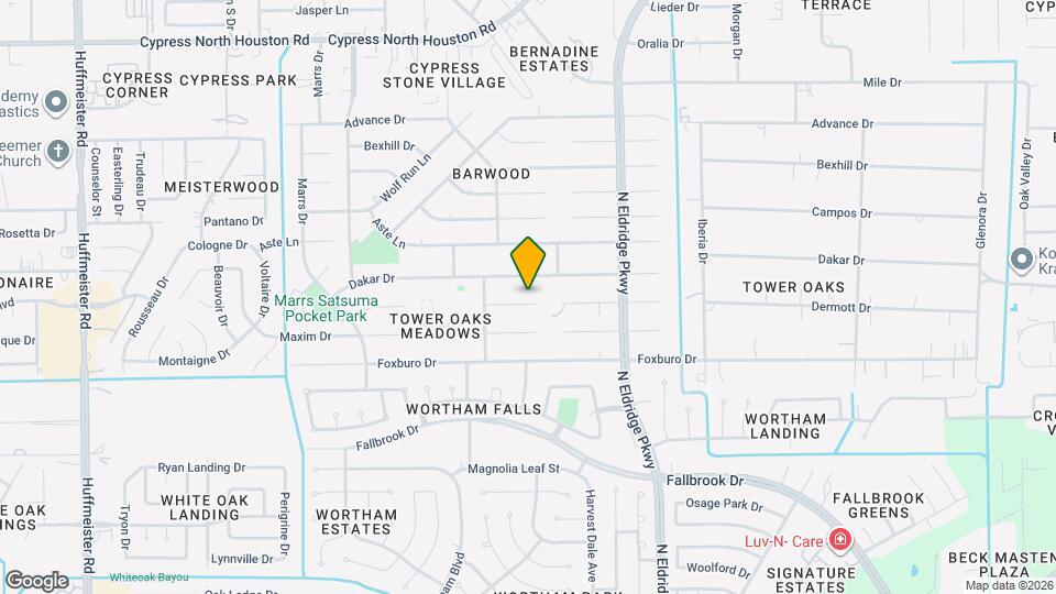 12614 Dermott Dr Map and Location Details