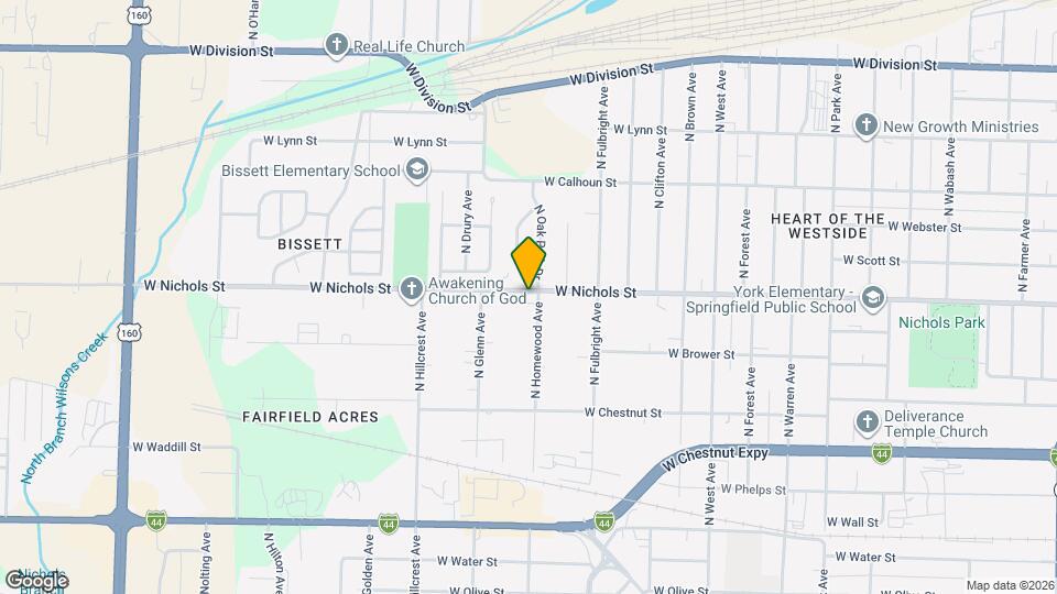 943 N Homewood Ave Map and Location Details