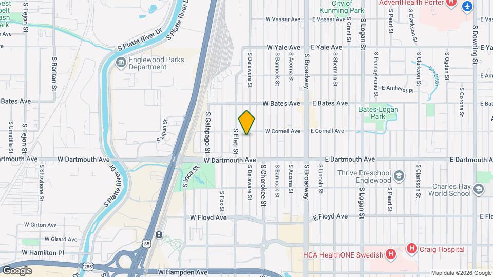 3017 S Delaware St Map and Location Details