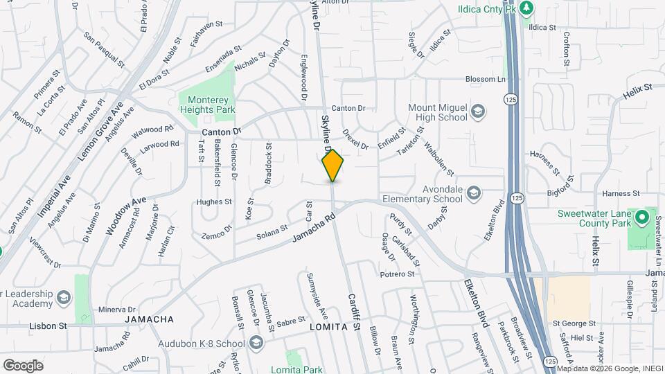 1405 Skyline Dr Map and Location Details