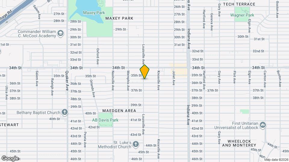 3616 36th St Map and Location Details