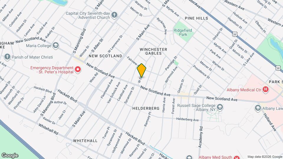 6 W Erie St, Unit 6 w erie st, Albany, NY, 12208 Mapa y Detalles de la Ubicación