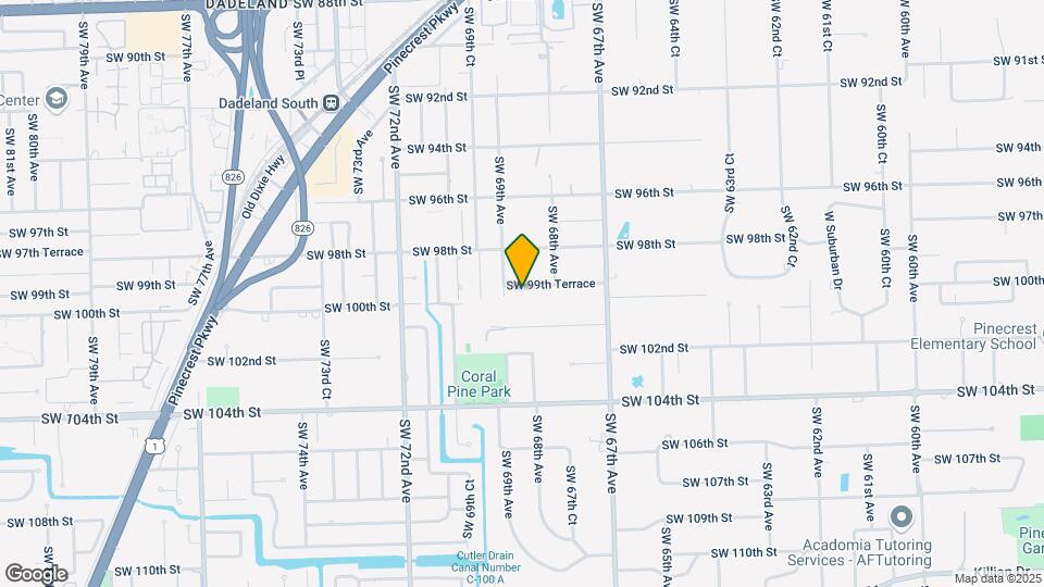 6860 SW 99th Terrace Map and Location Details