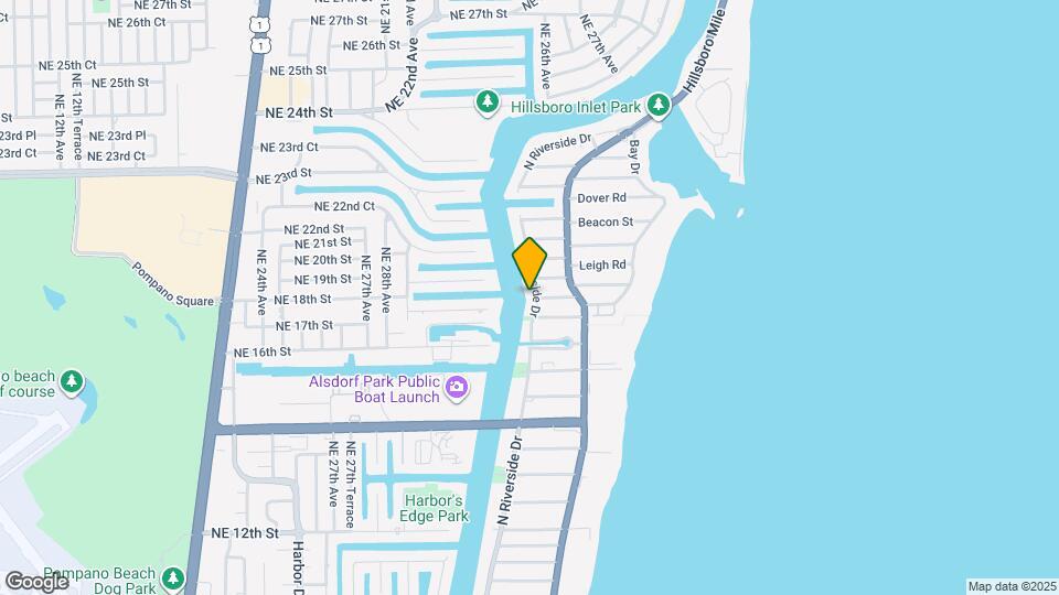 1901 N Riverside Dr Map and Location Details