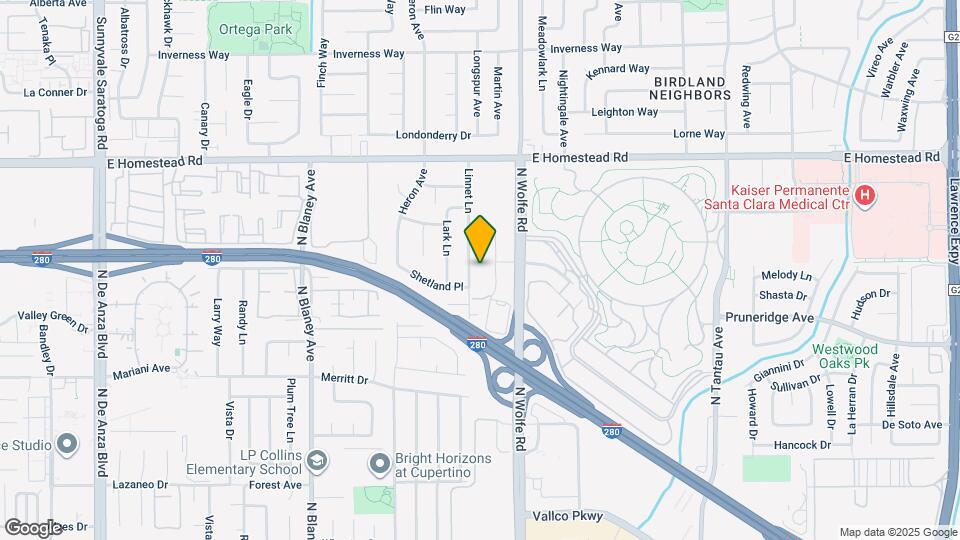 19608 Pruneridge Ave Map and Location Details