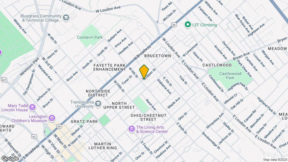 606 N Upper St Map and Location Details