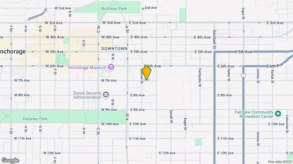222 E 7th Ave Map and Location Details