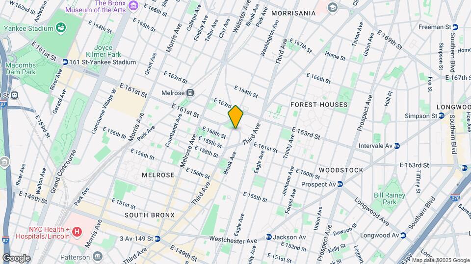 496 E 161st Map and Location Details