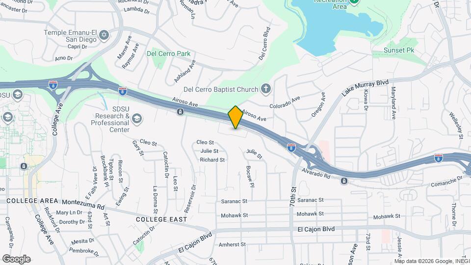 6821 Alvarado Rd Map and Location Details