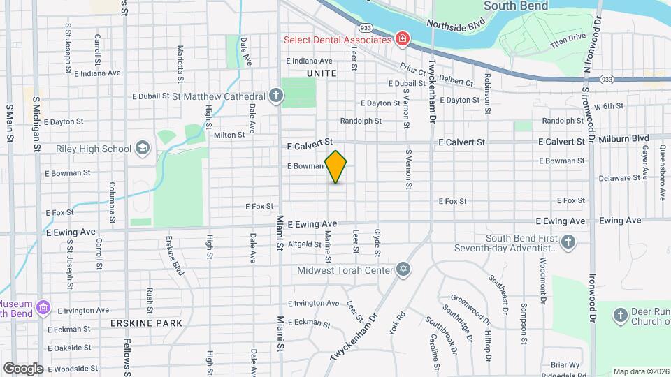 1212 E Donald St Map and Location Details