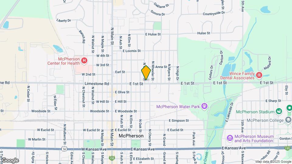 800 N Grimes St Map and Location Details