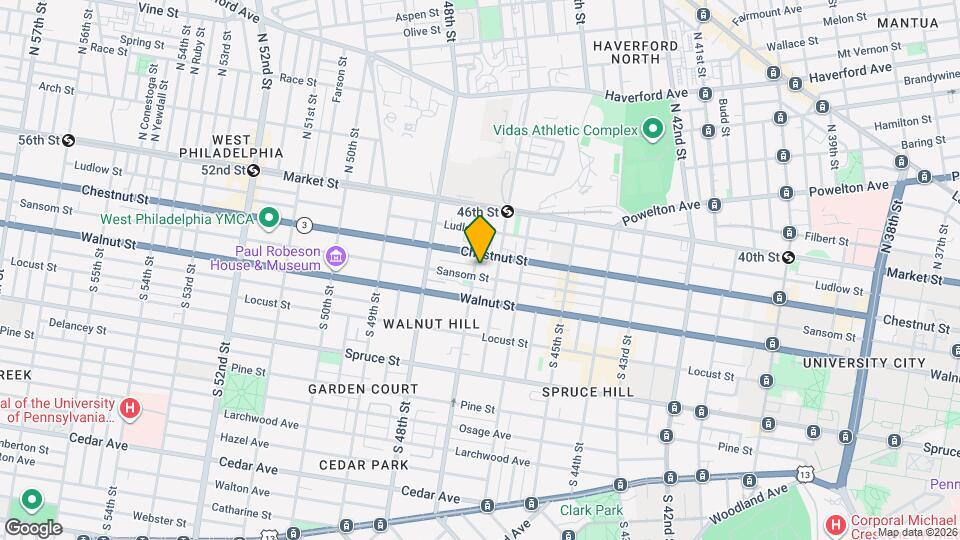 4639 Sansom St Map and Location Details