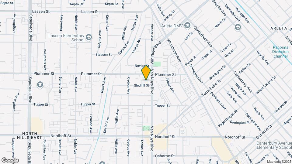 14619 Gledhill St Map and Location Details