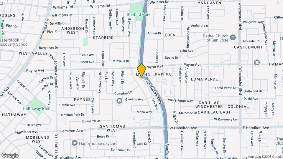 1353 San Tomas Aquino Pkwy Map and Location Details