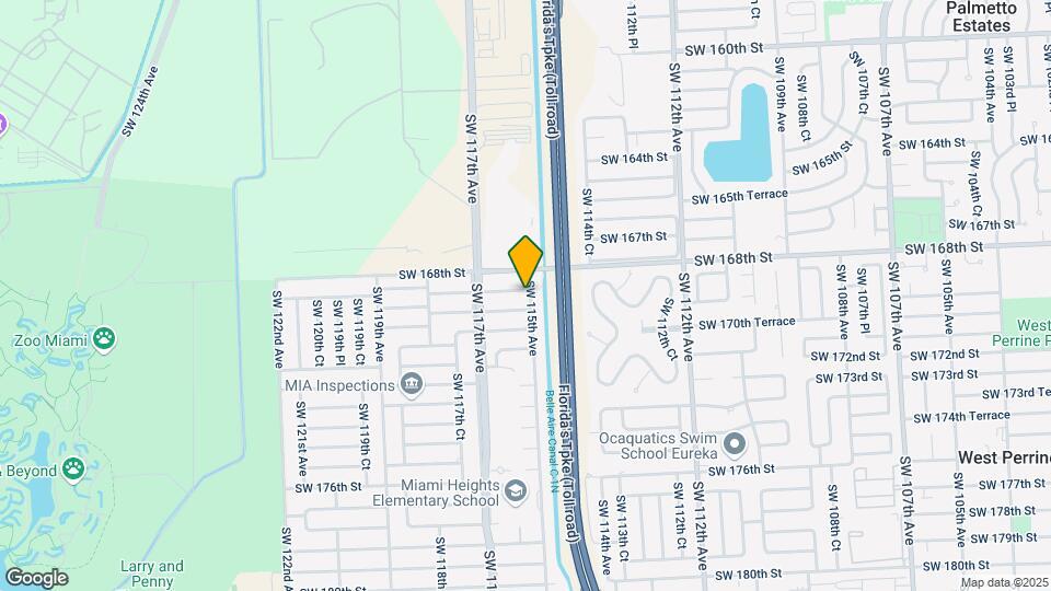 11512 SW 168th Terrace Map and Location Details