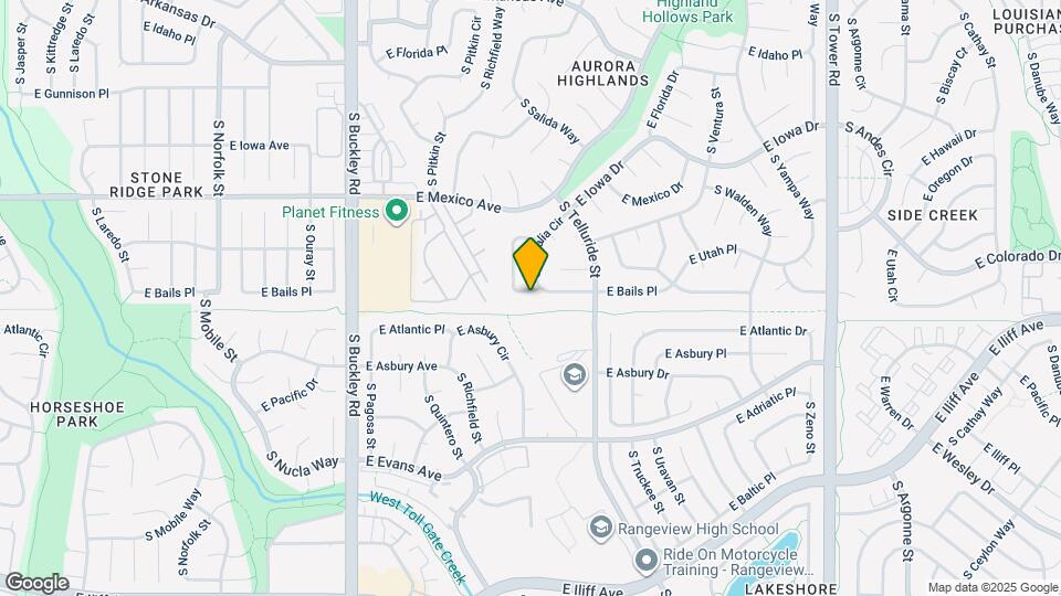 1849 S Salida Cir Map and Location Details