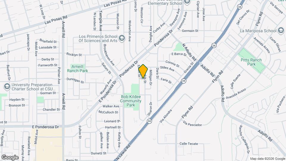 1155 Durkin St Map and Location Details