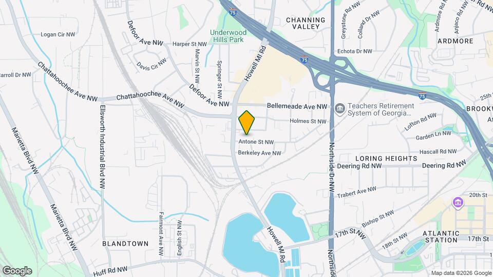 805 Antone St NW Map and Location Details