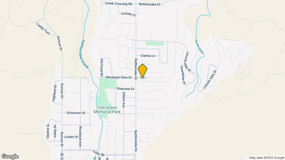 1375 Mountain View Dr Mapa y Detalles de la Ubicación