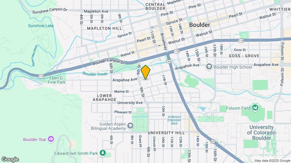938 Arapahoe Ave Map and Location Details