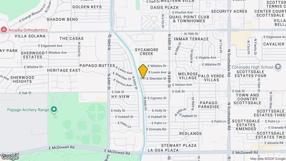 6607 E Sheridan St Map and Location Details