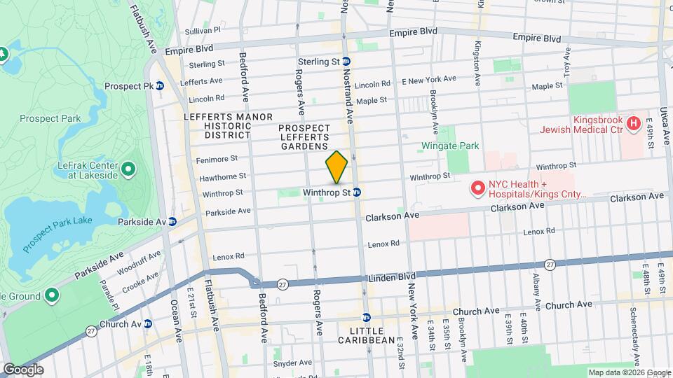 264 Winthrop St Map and Location Details