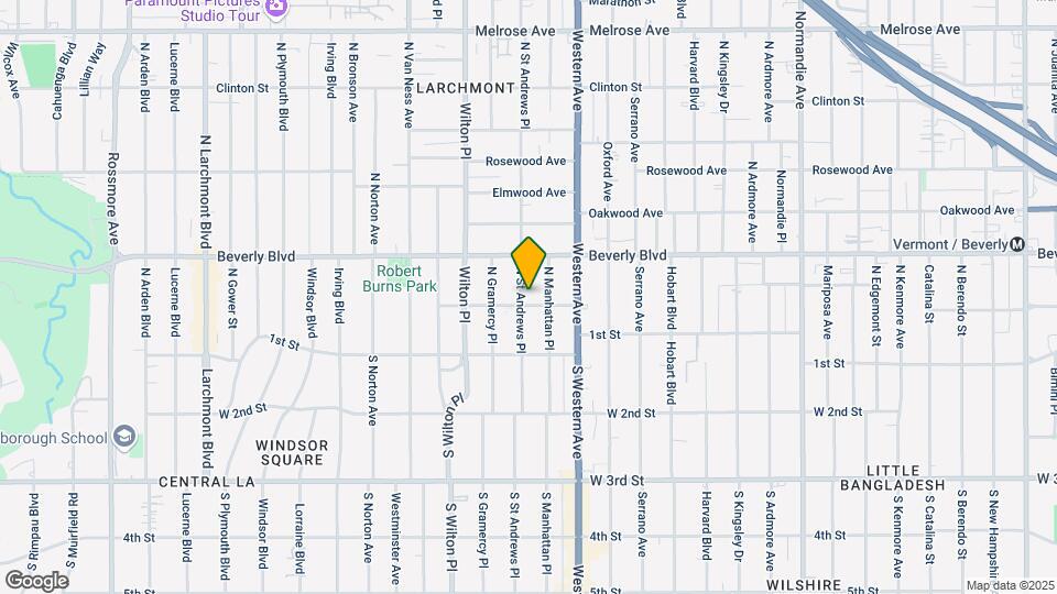 206 N St. Andrews Pl Mapa y Detalles de la Ubicación