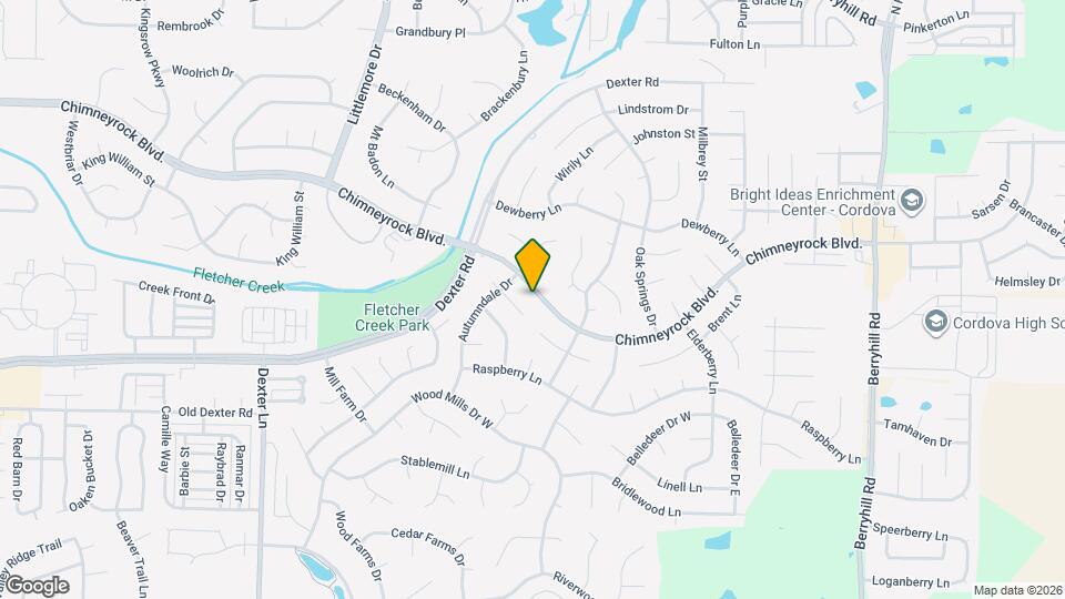 8815 Chimneyrock Blvd. Mapa y Detalles de la Ubicación