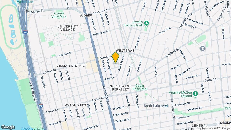1337 Cornell Ave, Unit 2BD 1BA Upstairs Unit Map and Location Details