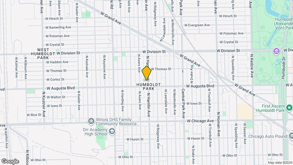 1014 N Hamlin Ave Map and Location Details