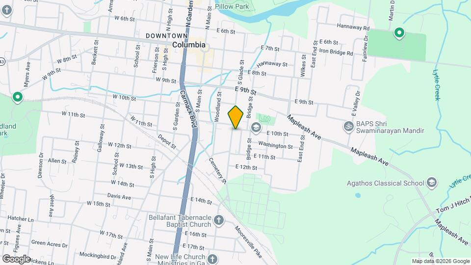 1105 S Glade St Map and Location Details