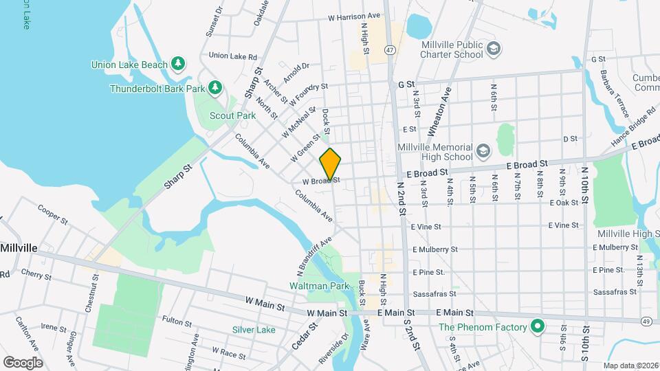 103 W Broad St Map and Location Details