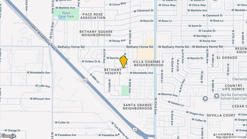 4527 W Solano Dr S Map and Location Details