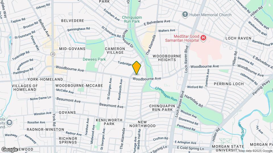 1216 Woodbourne Ave Map and Location Details