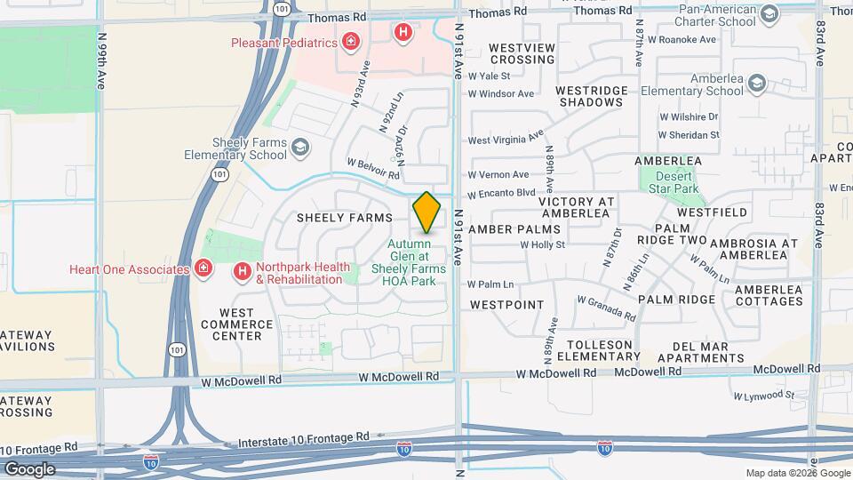 9130 W Monte Vista Rd Map and Location Details