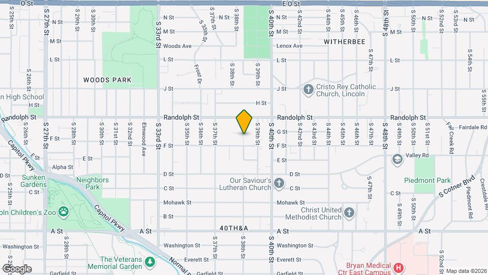 820 S 38th St Map and Location Details